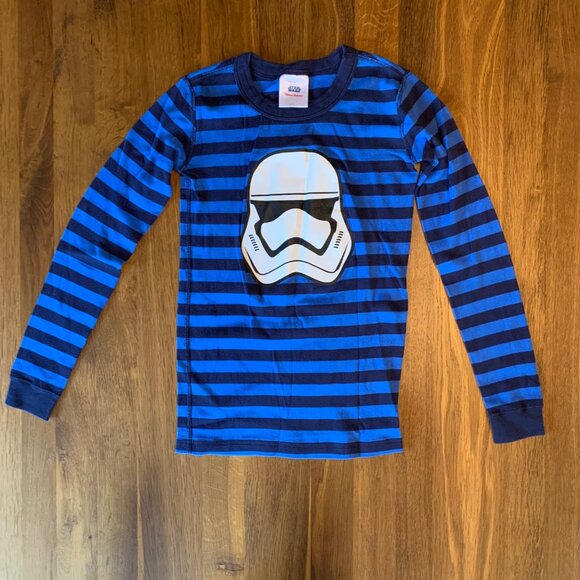HANNA ANDERSSON StormTrooper Pajamas Boys 12 150cm Star Wars Cotton Long John PJ - Picture 2 of 7